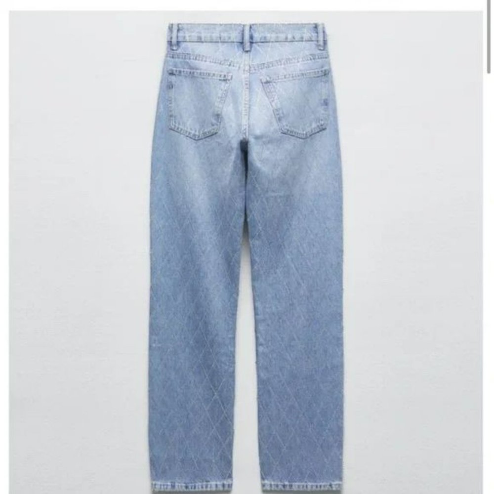ZARA TRF RHINESTONE JEANS - Picture 3 of 7